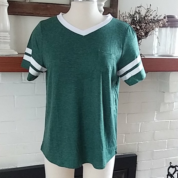 T&J Designs Tops - NEW - Soft V-Neck Baseball Tee